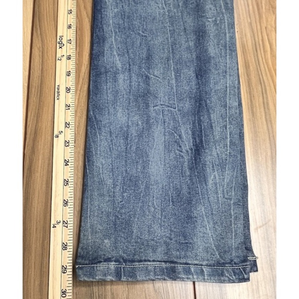 Ecko Unltd Jeans Mens 30 Blue Denim Cotton Stretch Mid Rise Straight Leg Zip Fly - Picture 13 of 15